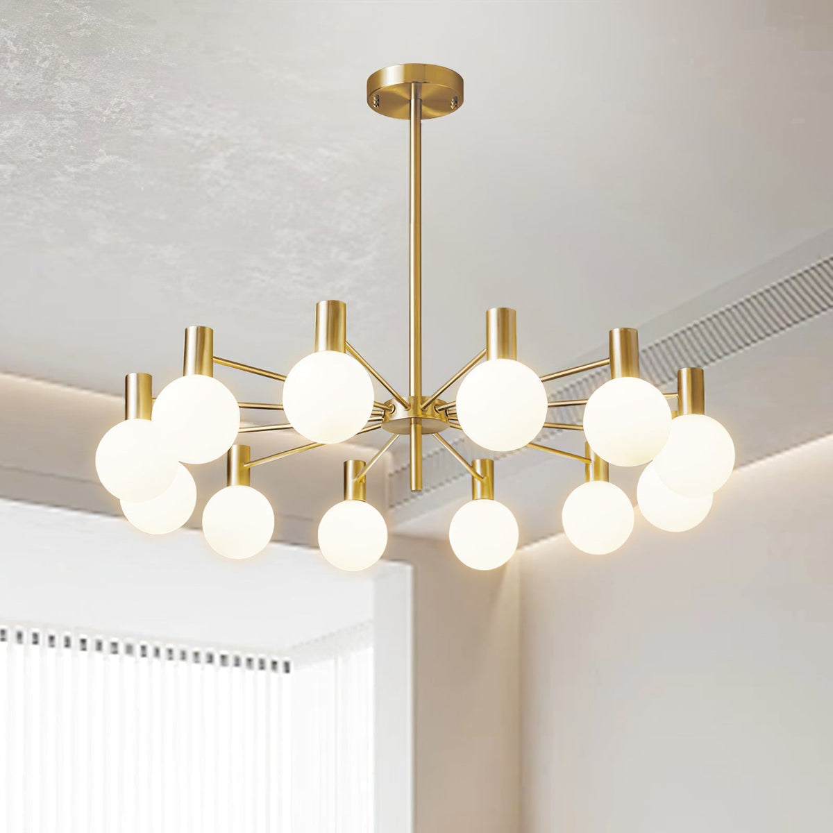 Lustre Trille en verre et fer – vue 32