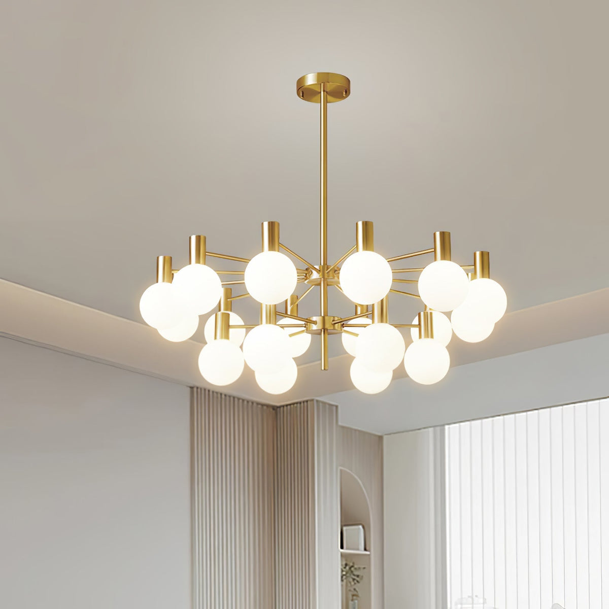 Lustre Trille en verre et fer – vue 44