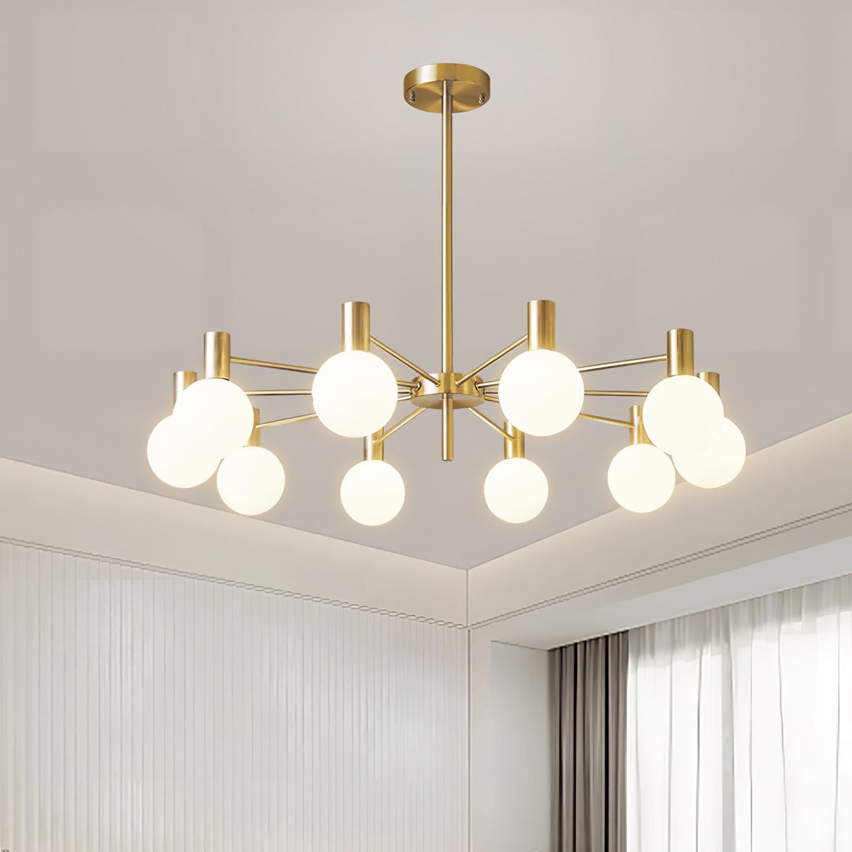 Lustre Trille en verre et fer – vue 47
