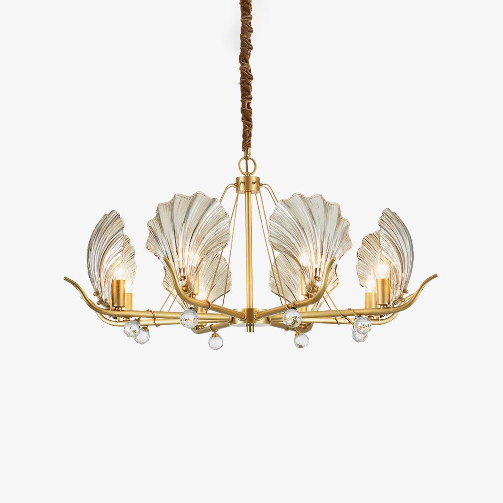 Lustre Argentière en cristal et cuivre – vue 17