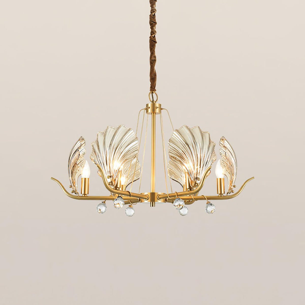Lustre Argentière en cristal et cuivre – vue 13