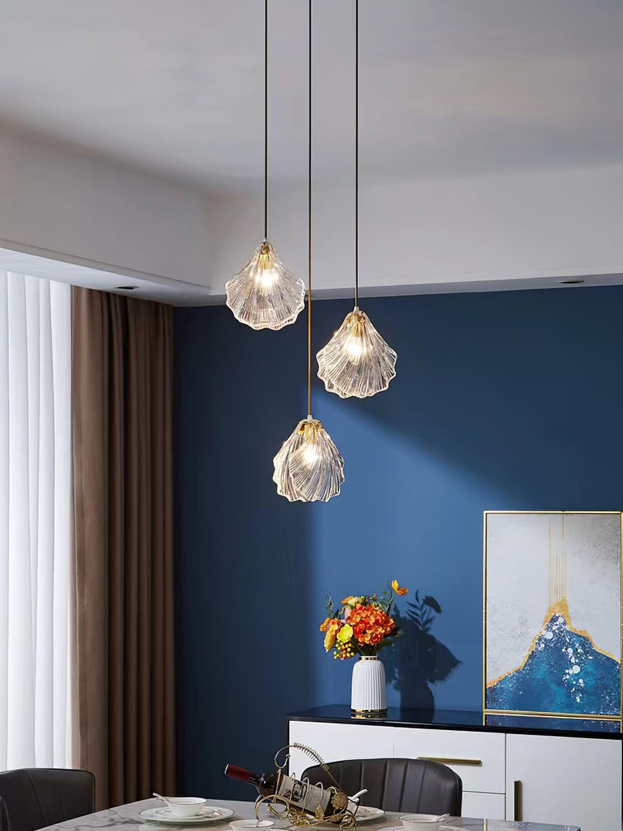 Suspension Parasol en verre et laiton – vue 5