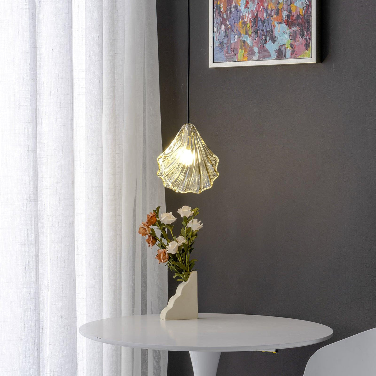 Suspension Parasol en verre et laiton – vue 39