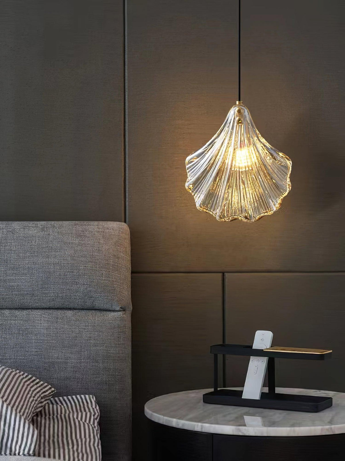 Suspension Parasol en verre et laiton – vue 21