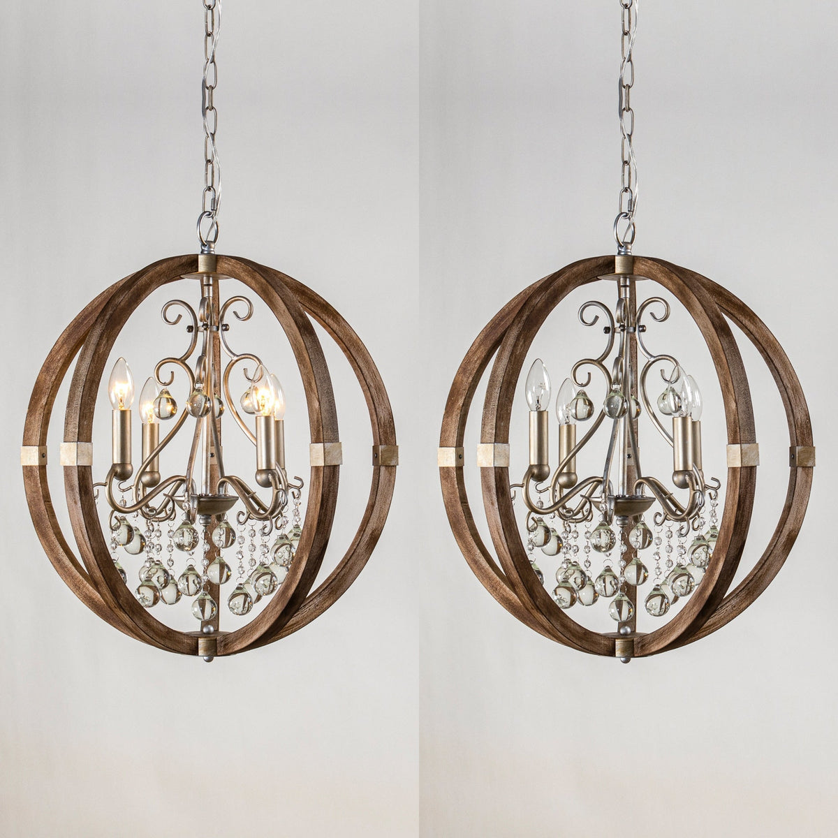 Suspension Fanal en bois et métal – vue 24
