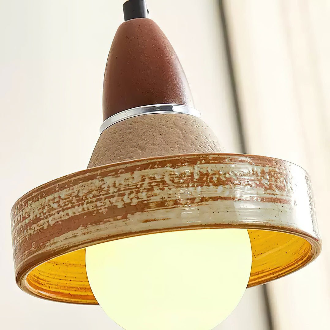 Suspension Baltique en céramique et bois – vue 5