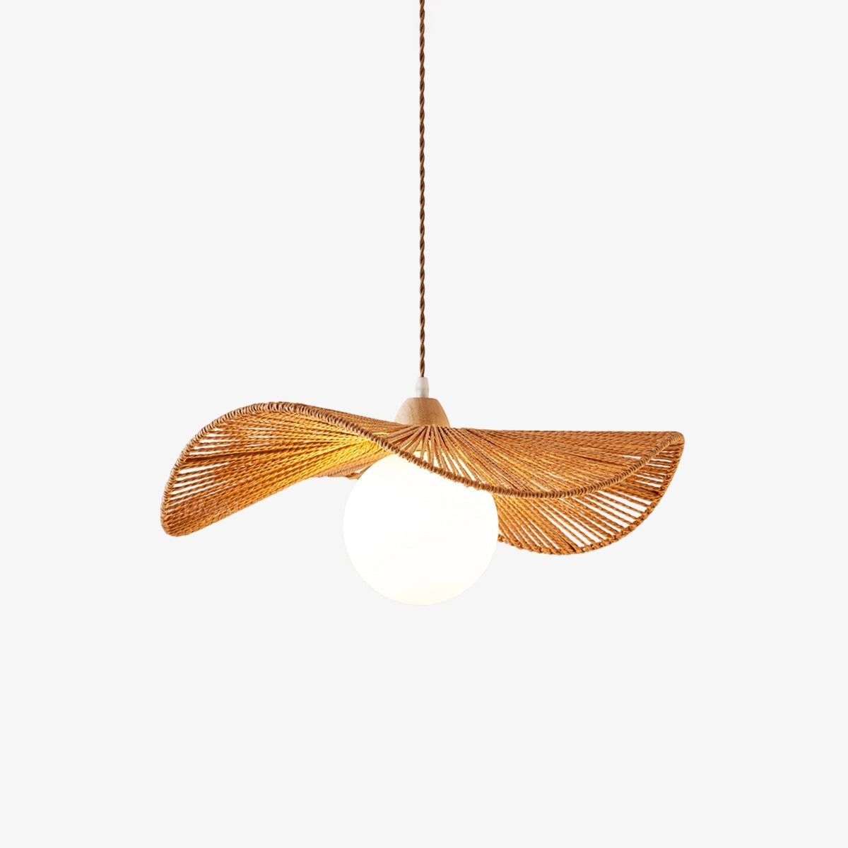 Suspension Nausicaa en verre et jute – vue 12