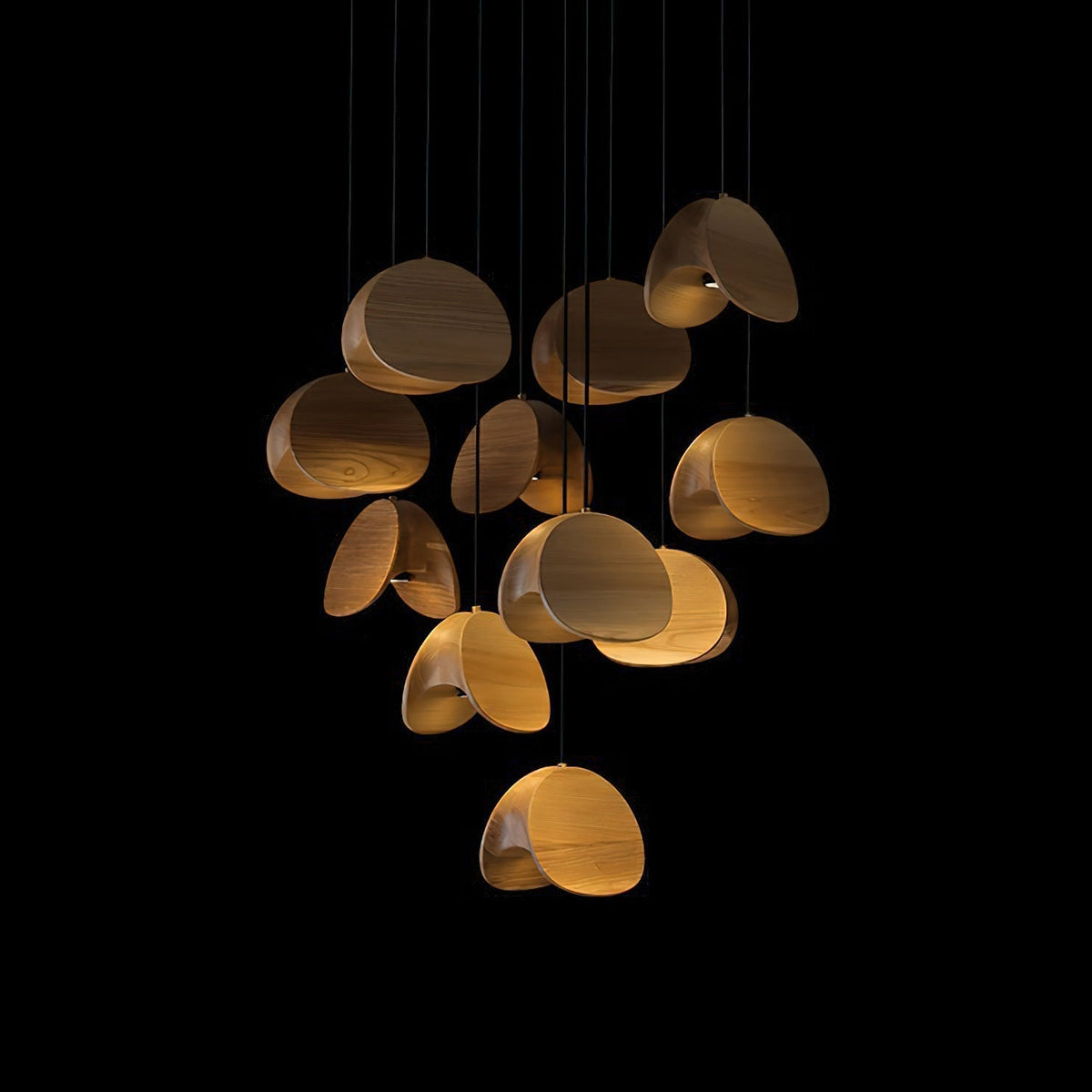 Suspension Minuit en bois et métal – vue 25
