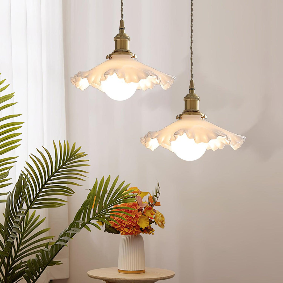 Suspension Géode en verre et laiton – vue 30