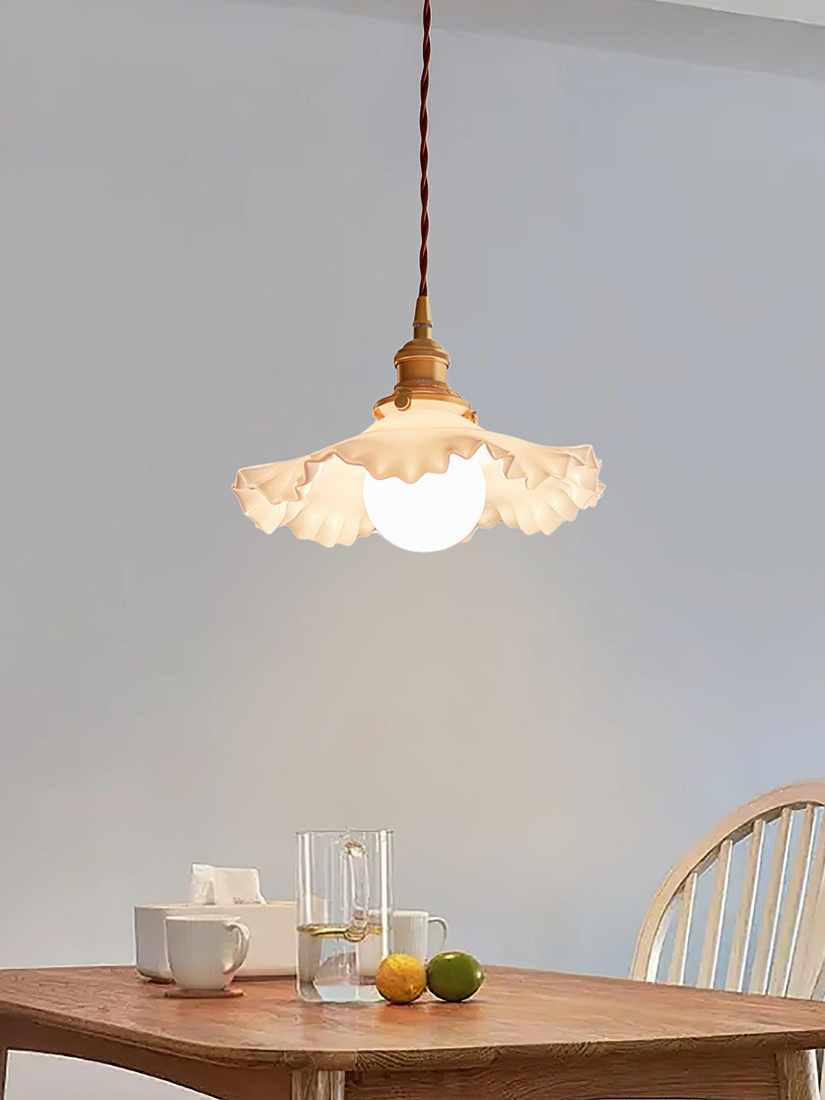 Suspension Géode en verre et laiton – vue 31