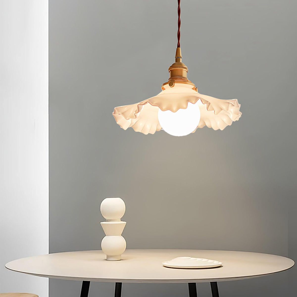 Suspension Géode en verre et laiton – vue 16