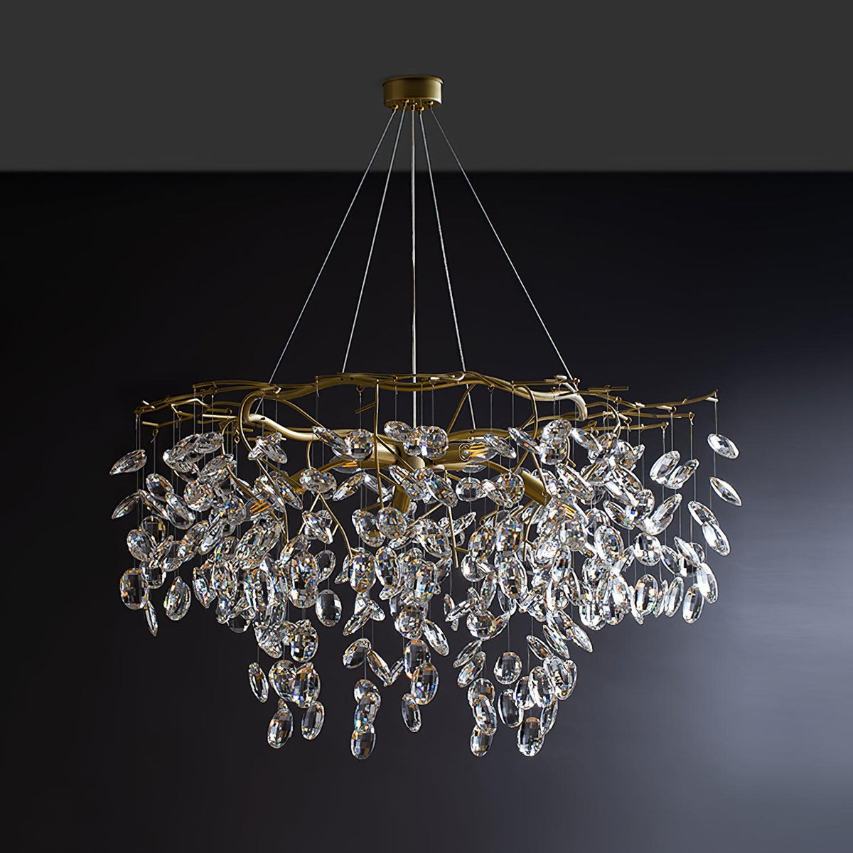 Lustre Véga en cristal et laiton – vue 29