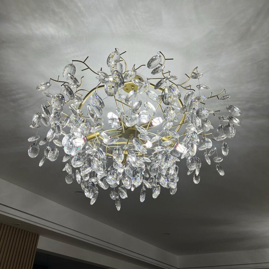 Lustre Véga en cristal et laiton – vue 2