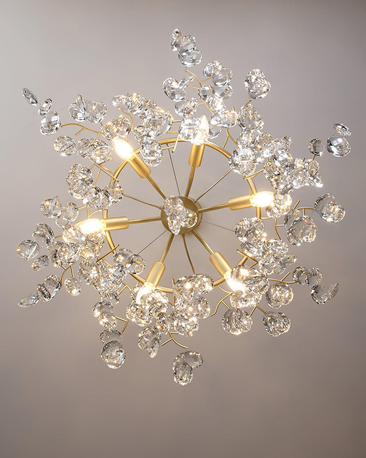 Lustre Véga en cristal et laiton – vue 8