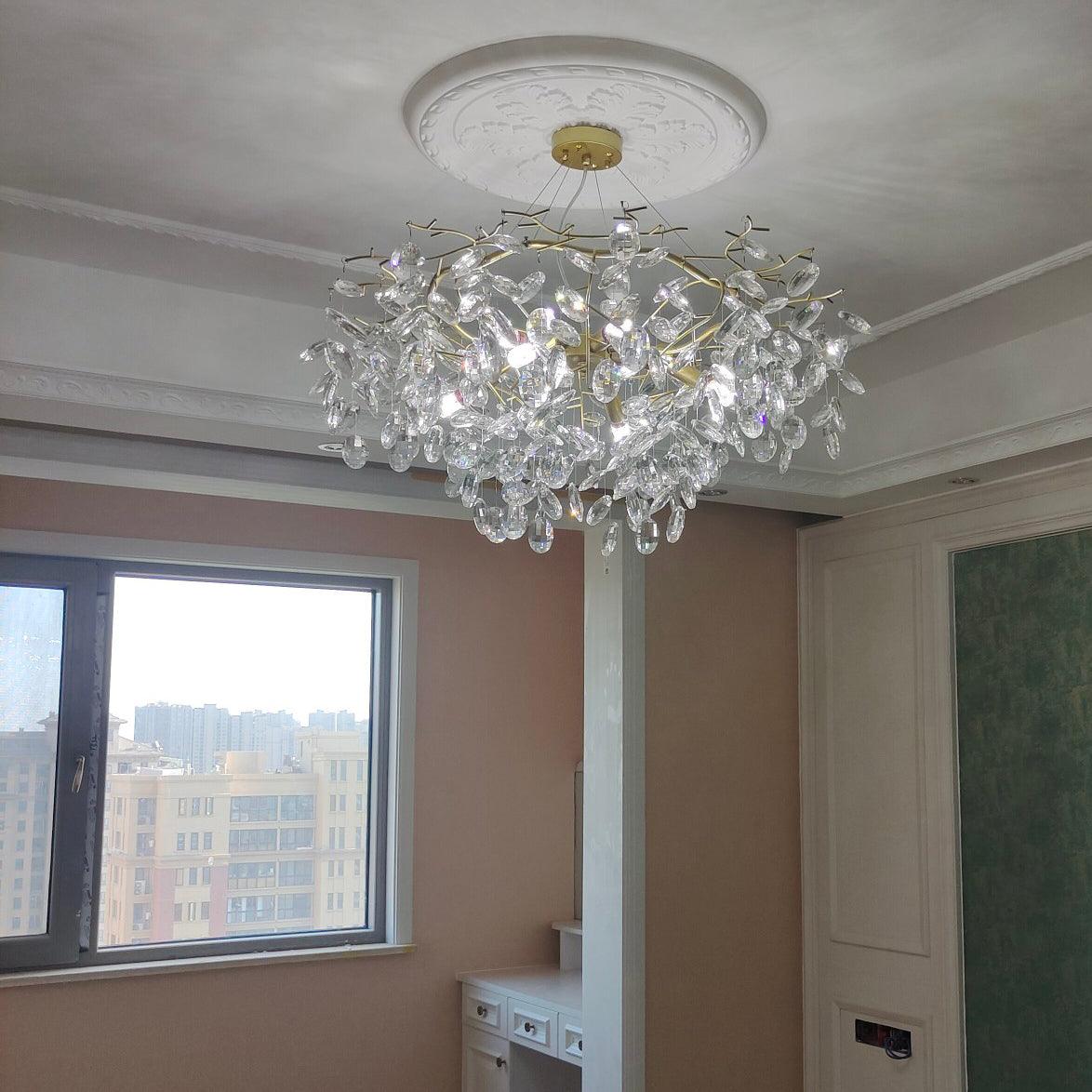 Lustre Véga en cristal et laiton – vue 27