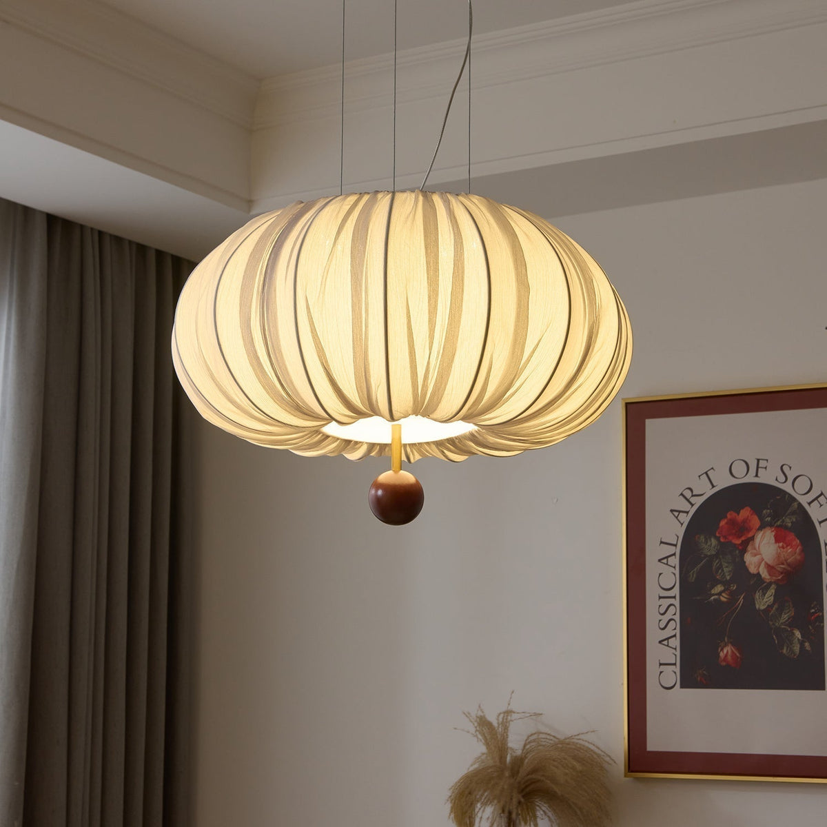 Suspension Fusain en bois et tissu – vue 4