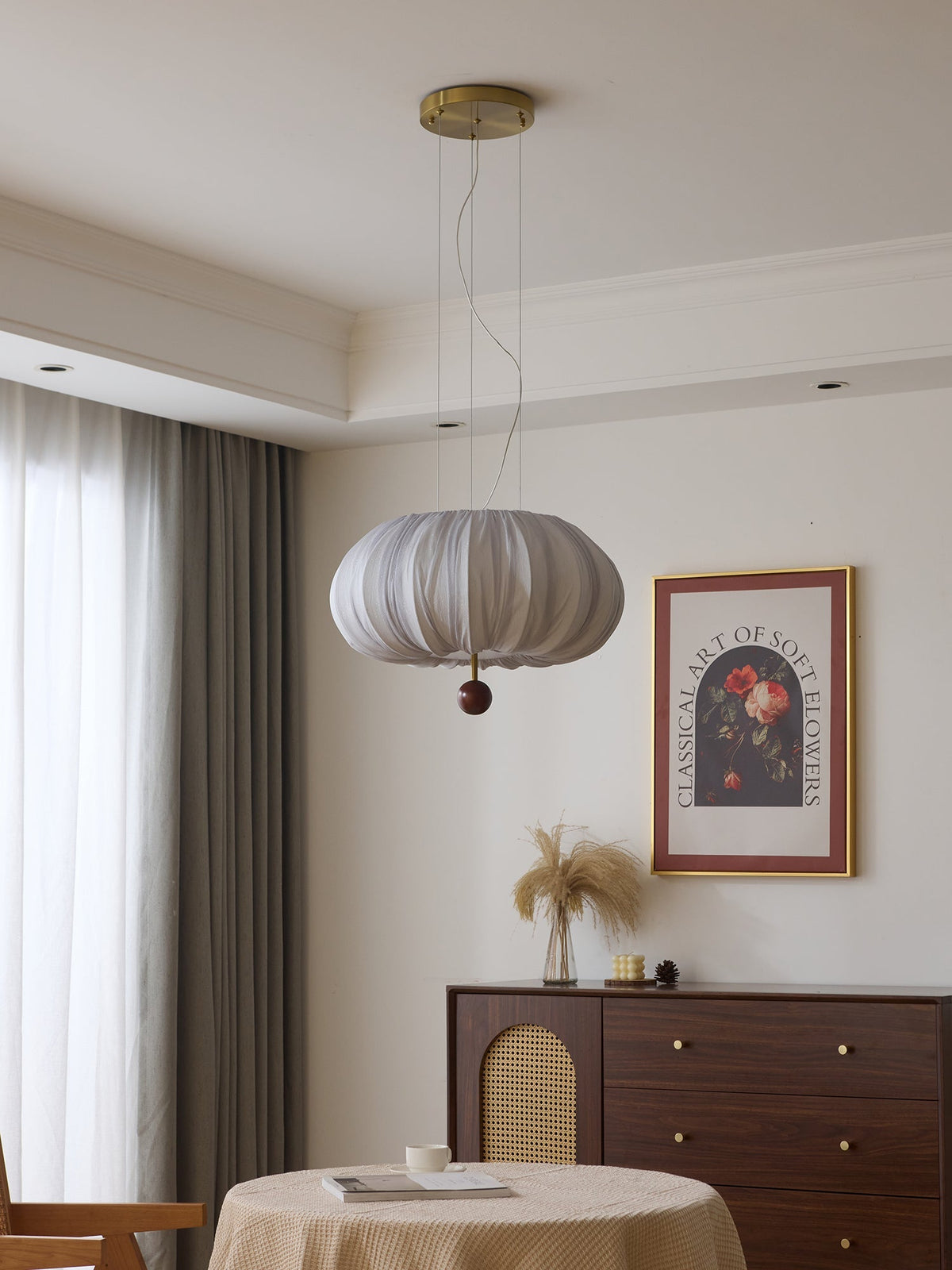 Suspension Fusain en bois et tissu – vue 9