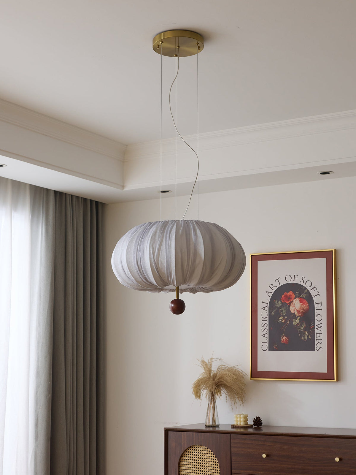 Suspension Fusain en bois et tissu – vue 11