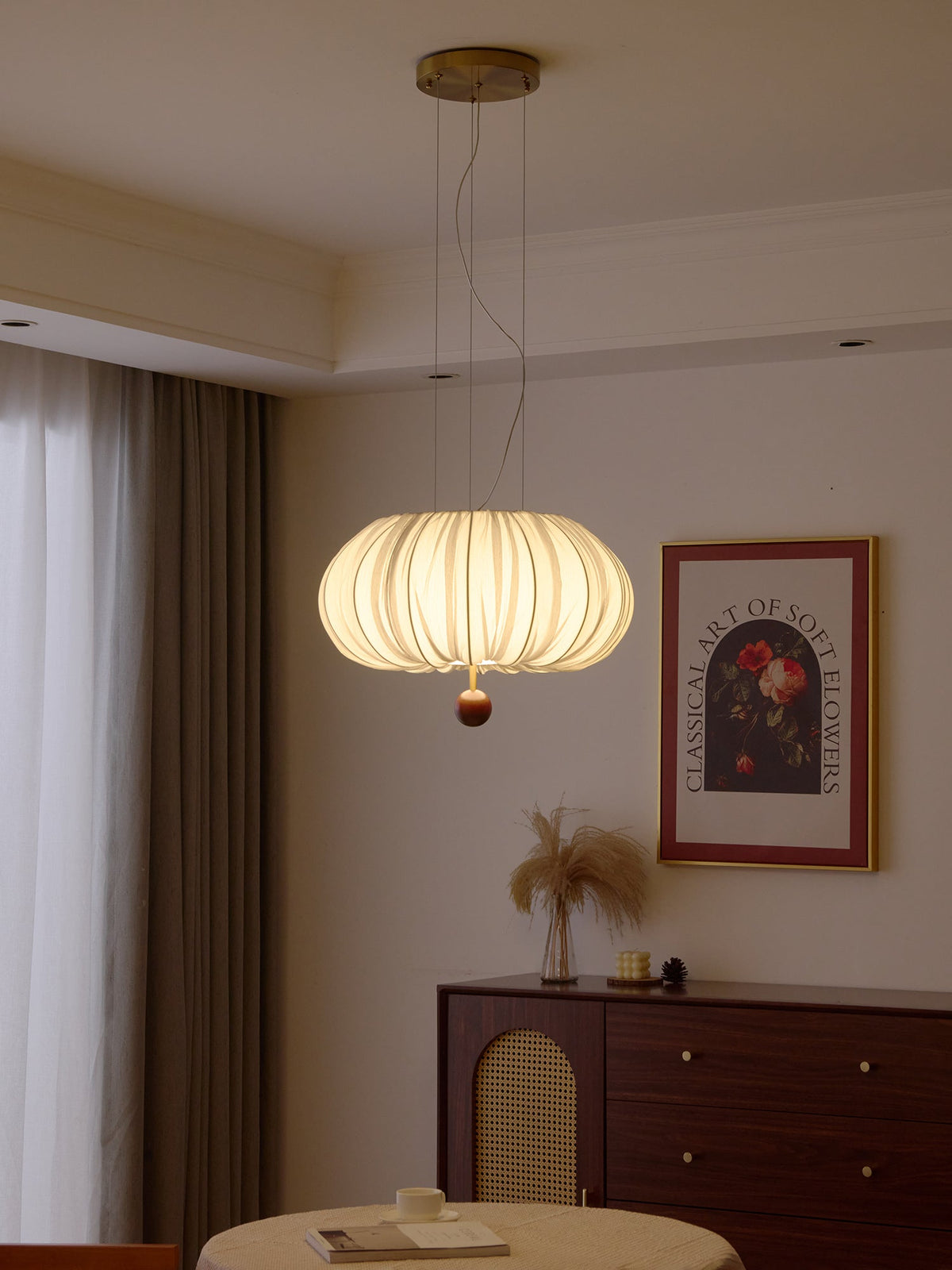 Suspension Fusain en bois et tissu – vue 6