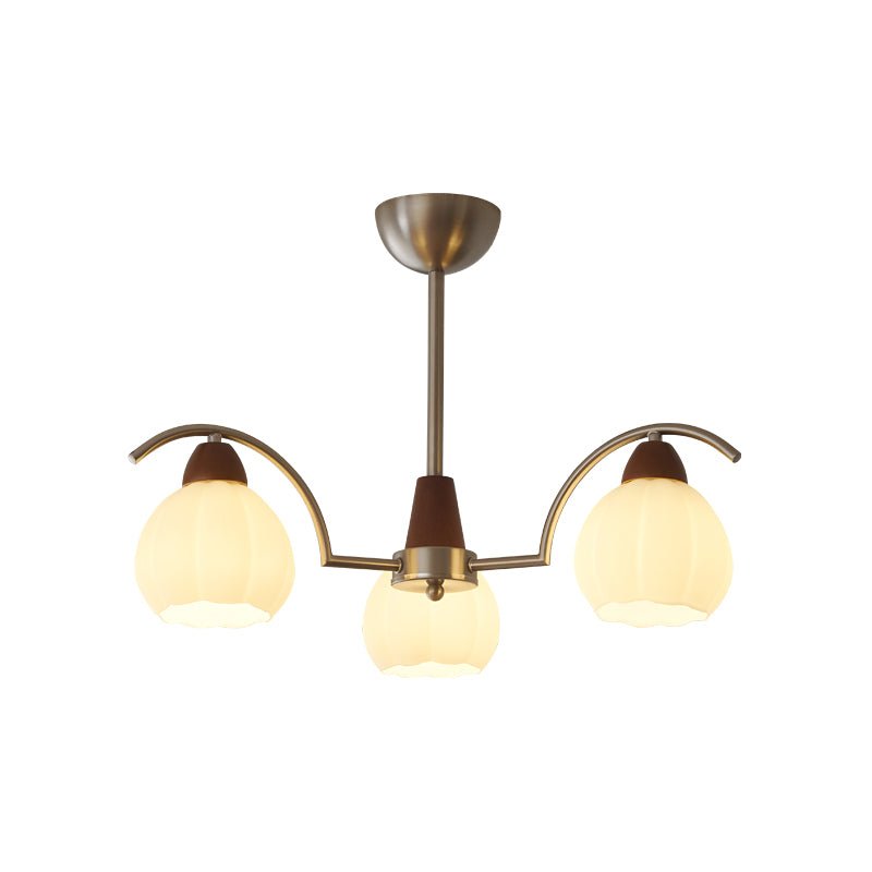 Lustre Patio en verre et bois – vue 3
