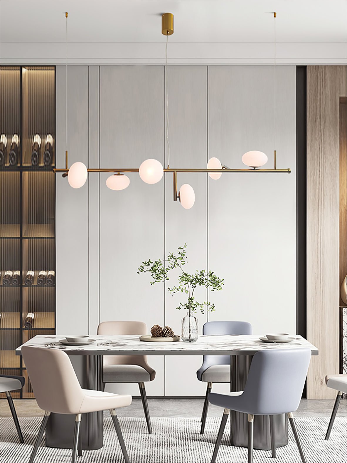 Lustre Récif en verre et métal – vue 17