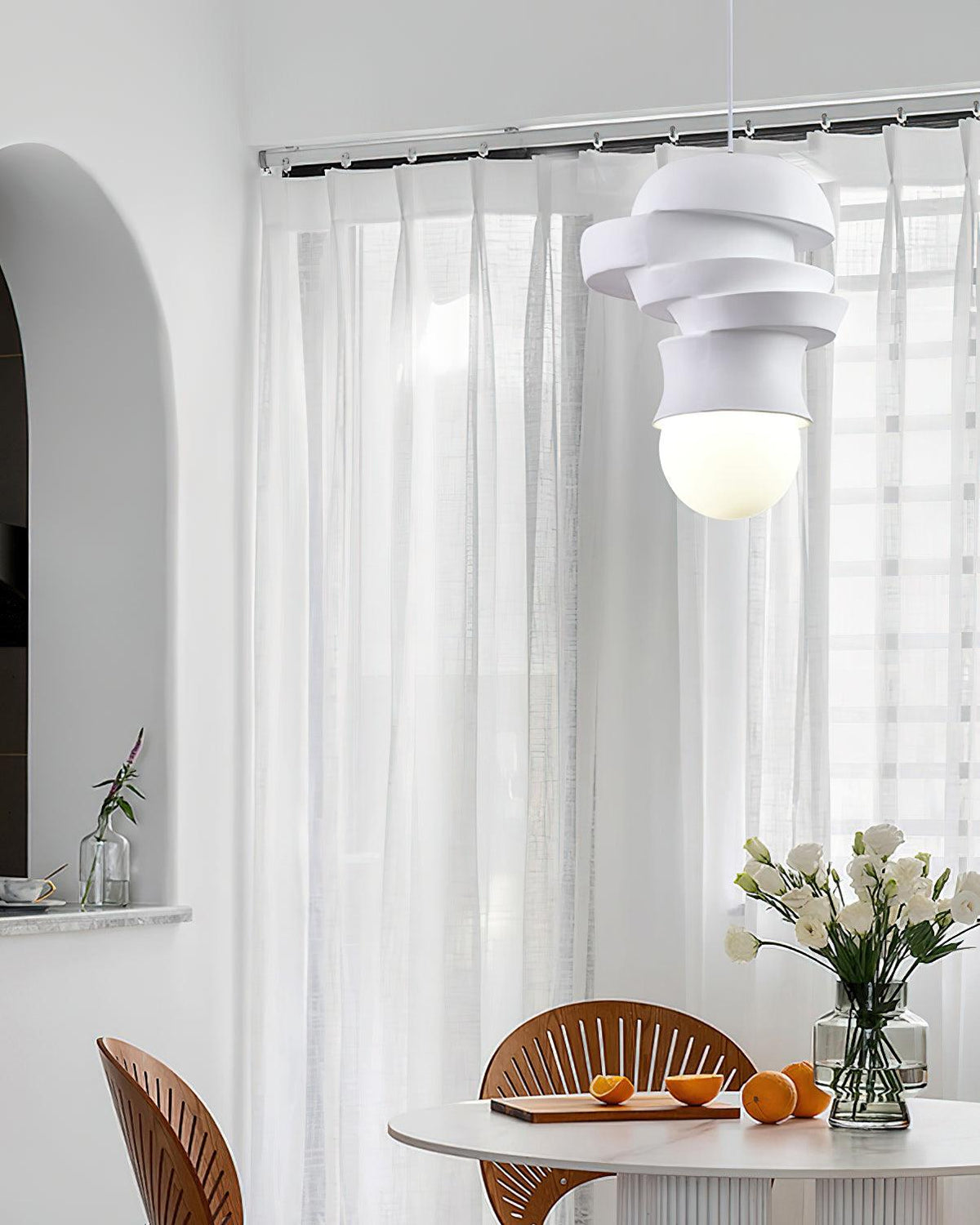 Suspension Hortensia en verre et résine – vue 17