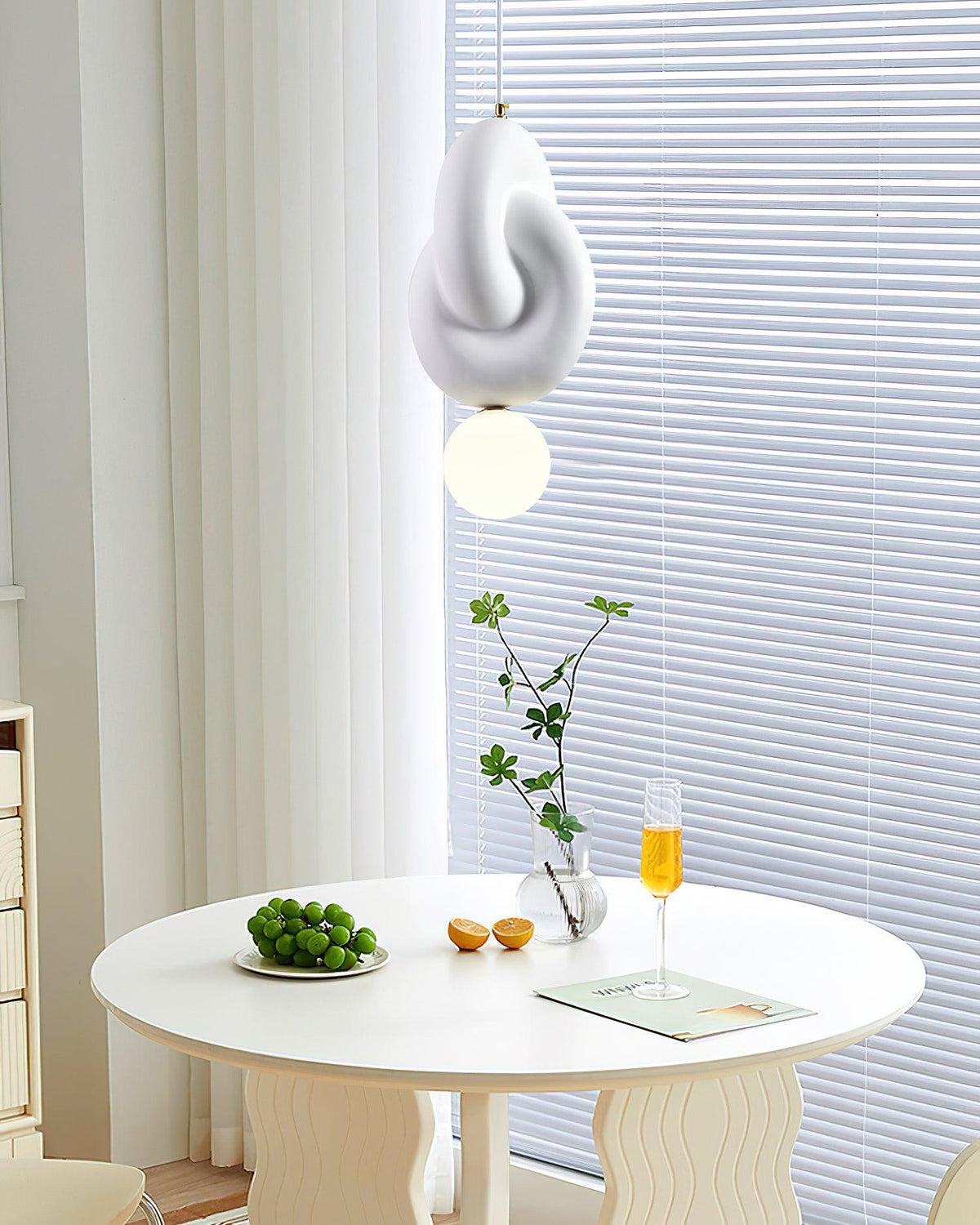Suspension Hortensia en verre et résine – vue 27