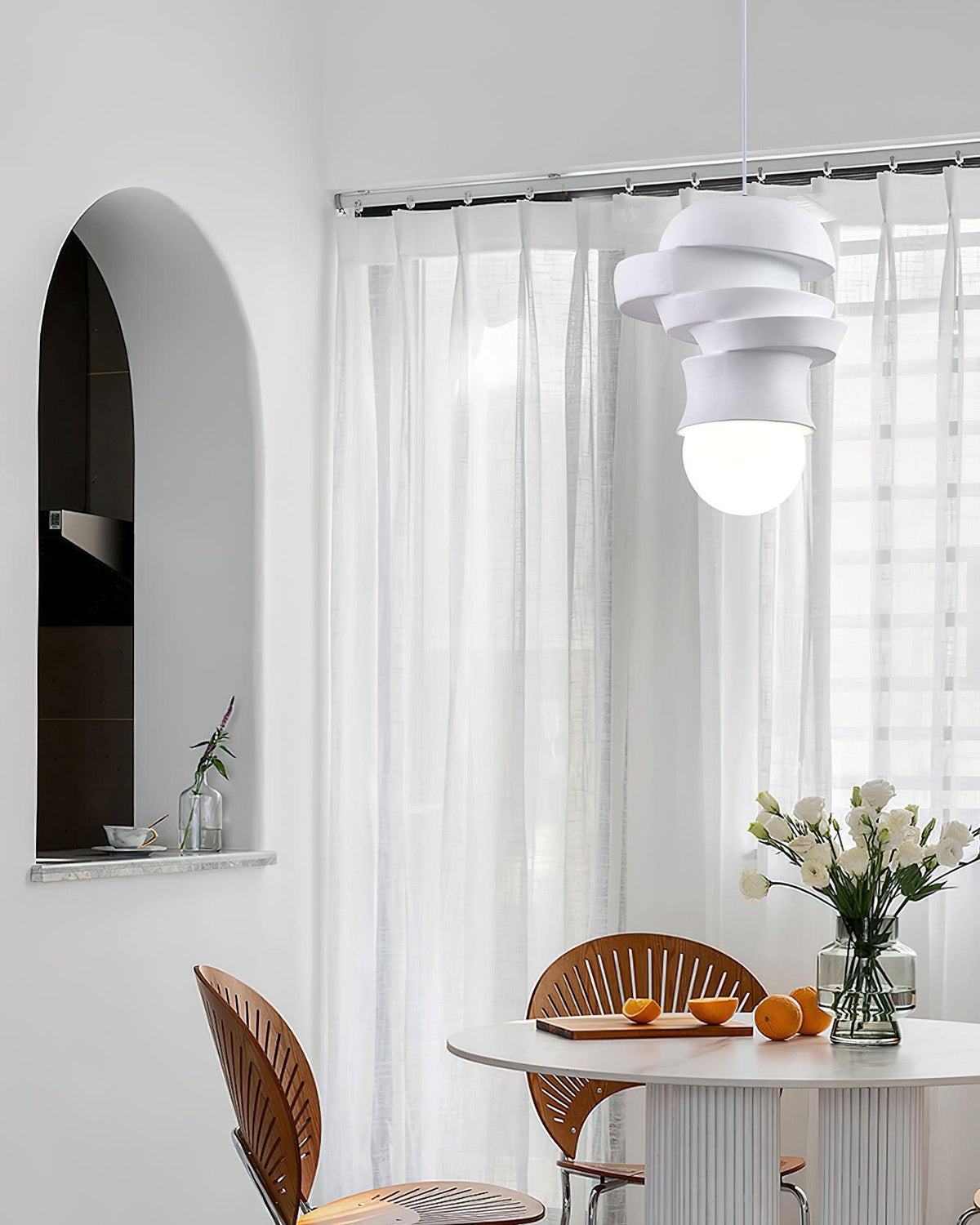 Suspension Hortensia en verre et résine – vue 19