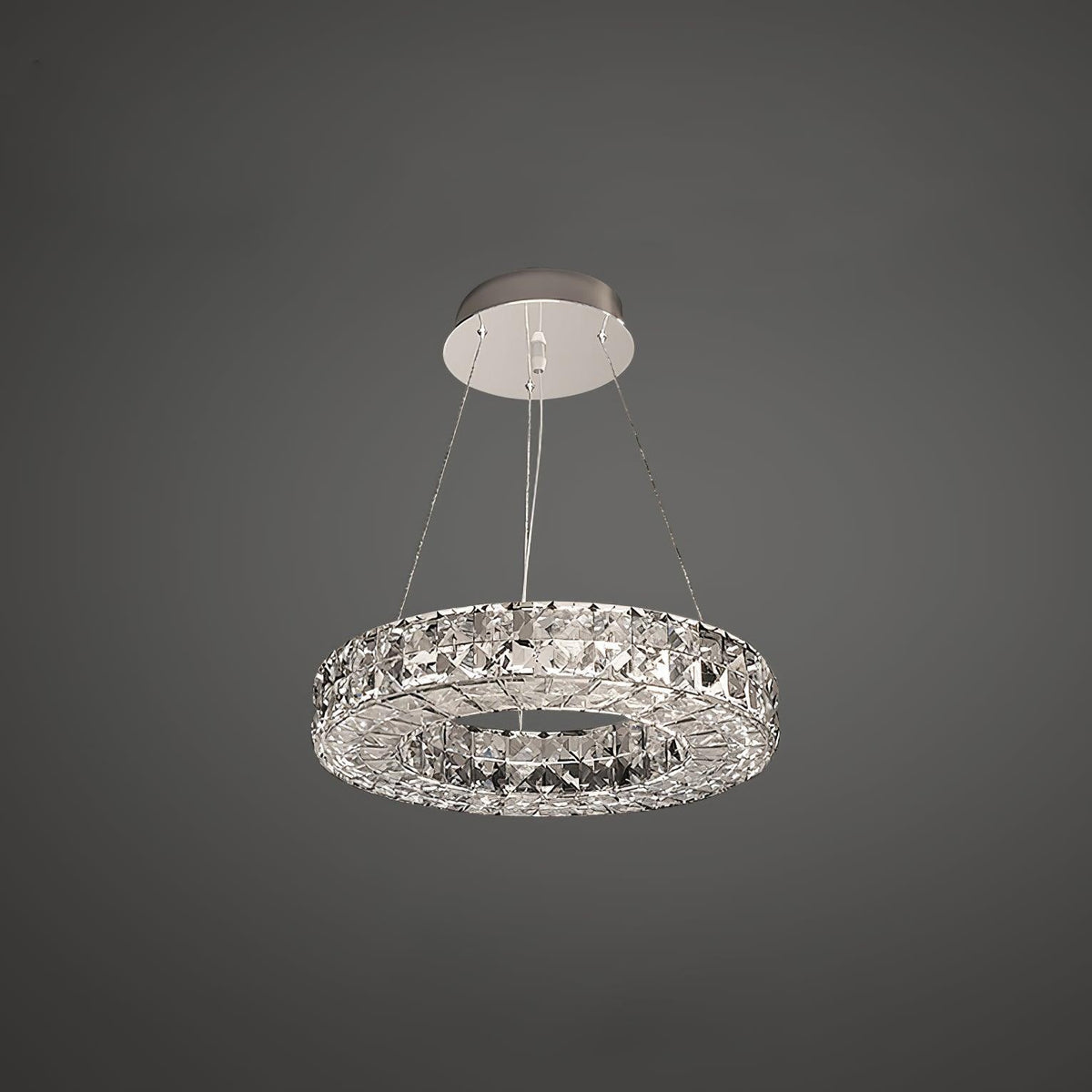 Lustre Noirmoutier en cristal et métal – vue 24