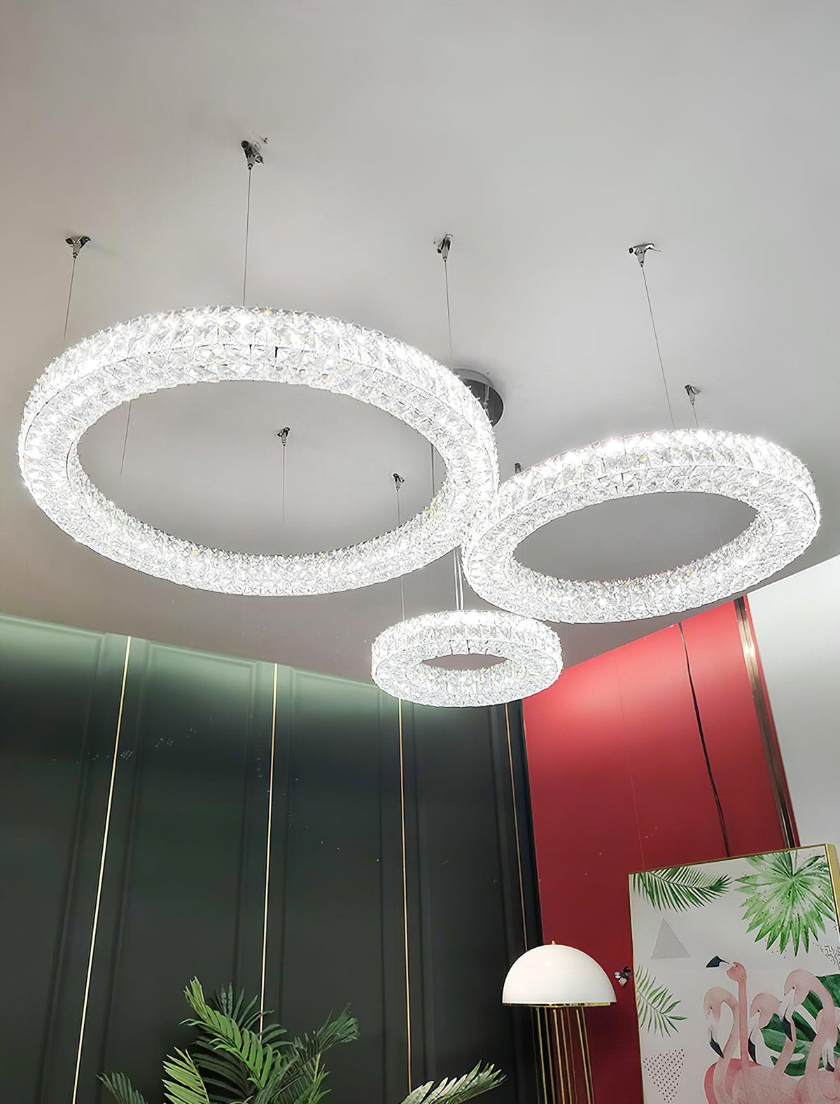 Lustre Noirmoutier en cristal et métal – vue 5
