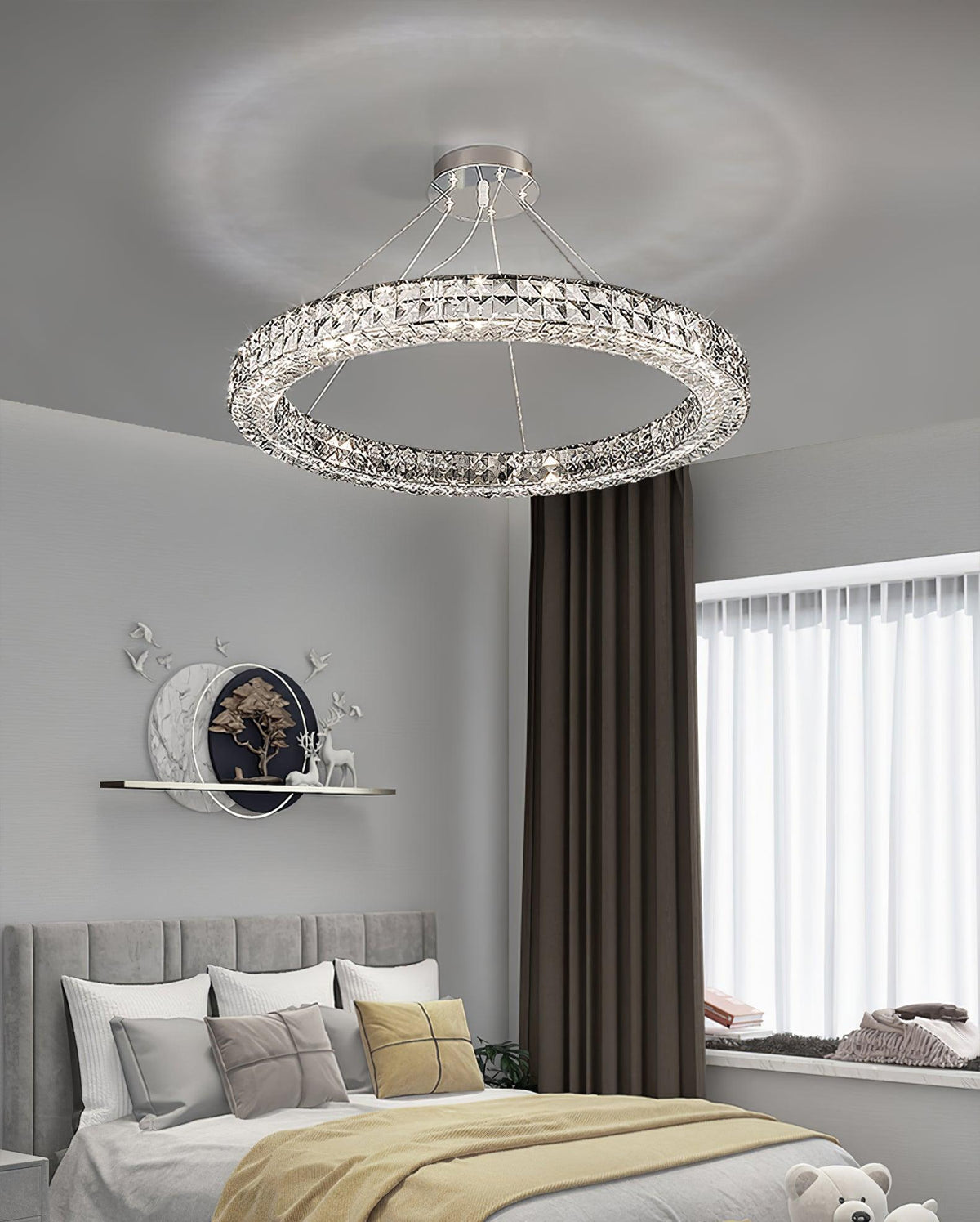 Lustre Noirmoutier en cristal et métal – vue 11
