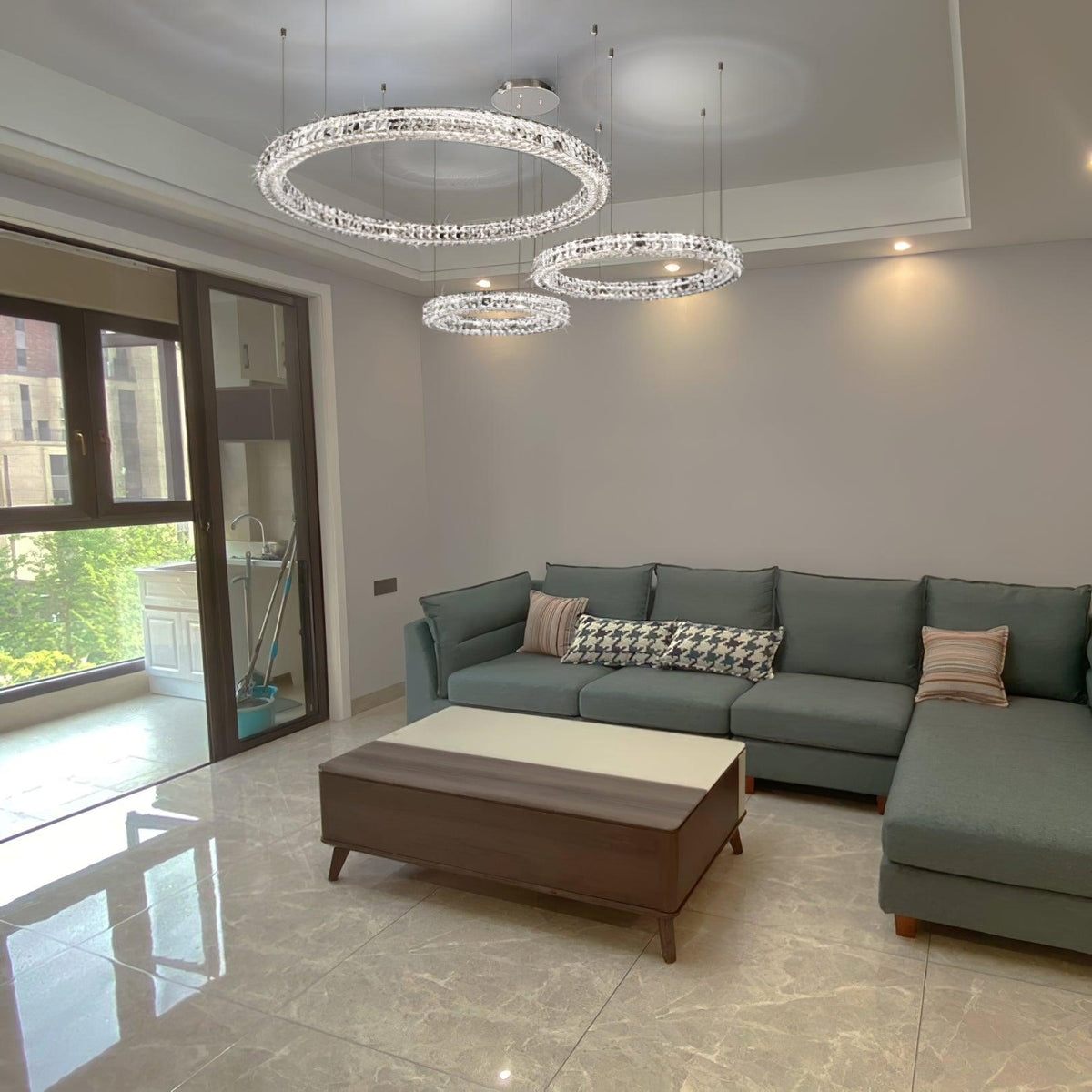 Lustre Noirmoutier en cristal et métal – vue 31