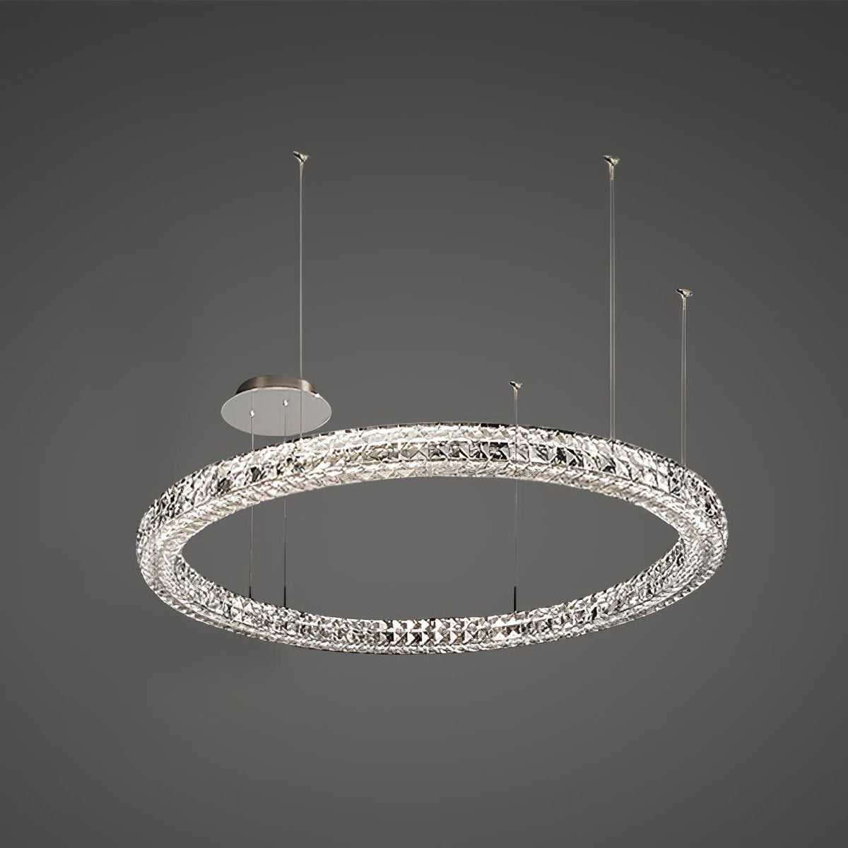 Lustre Noirmoutier en cristal et métal – vue 12