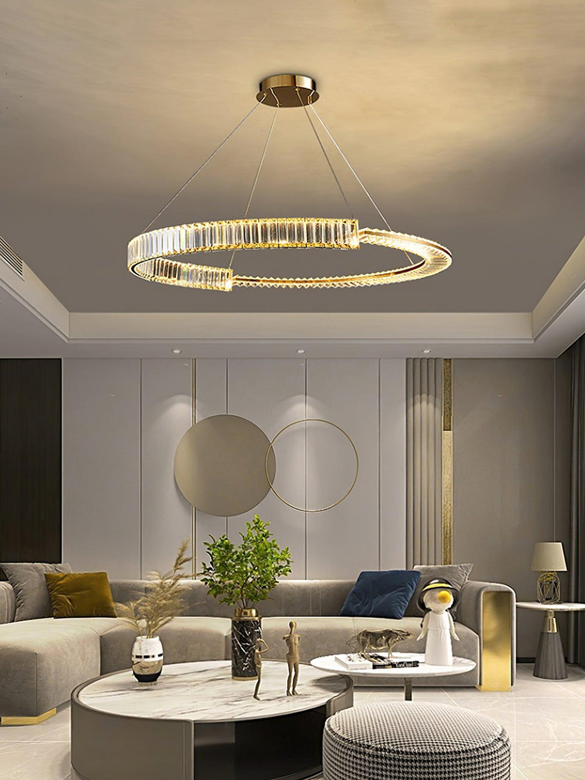Lustre Thaïs en cristal et métal – vue 15