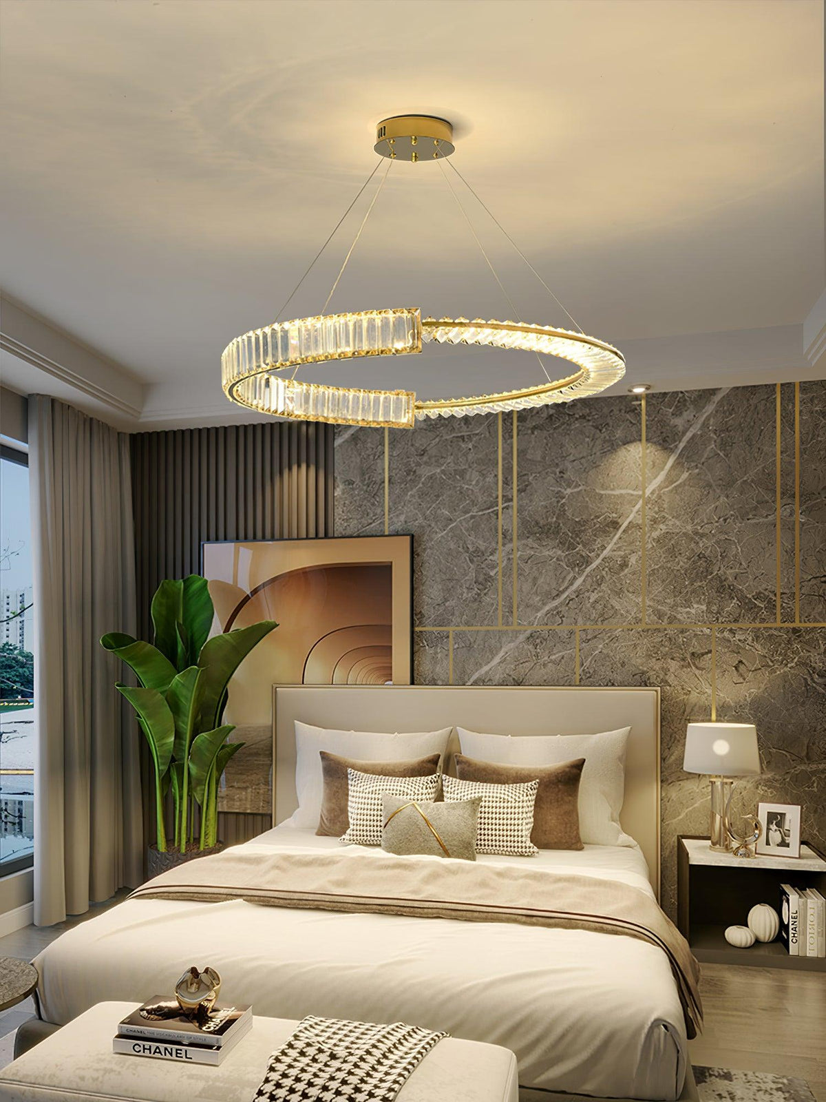 Lustre Thaïs en cristal et métal – vue 16