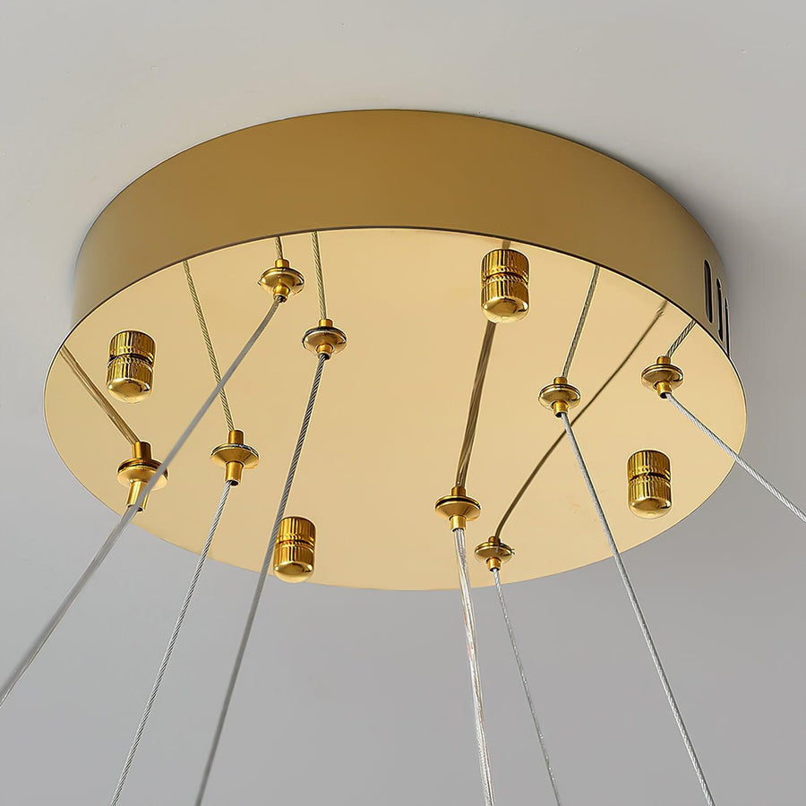 Lustre Thaïs en cristal et métal – vue 3