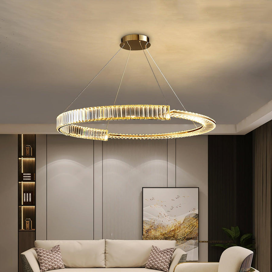 Lustre Thaïs en cristal et métal – vue 4