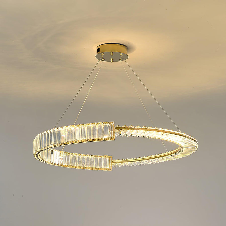 Lustre Thaïs en cristal et métal – vue 5