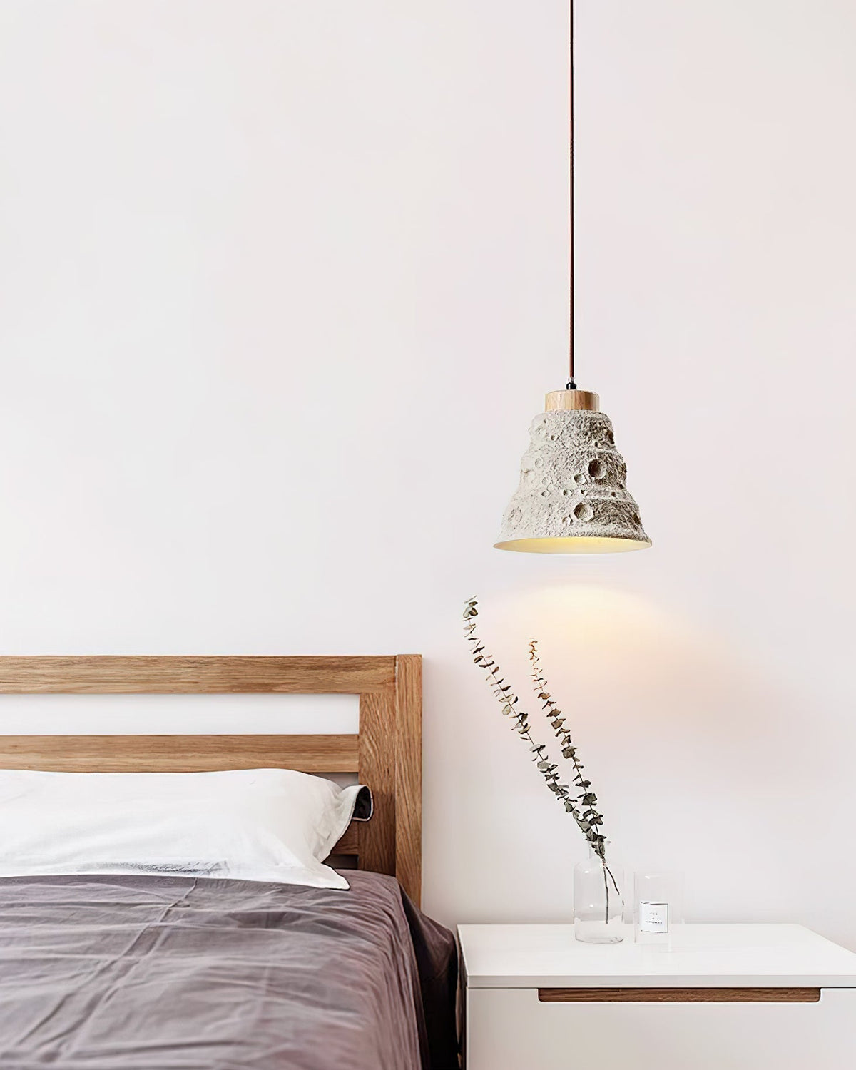 Suspension Indigo en pierre et bois – vue 15