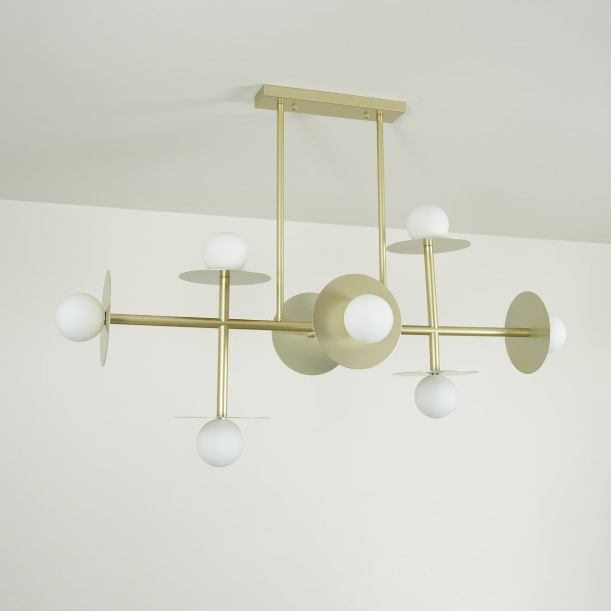 Lustre Cadran en verre et laiton – vue 21