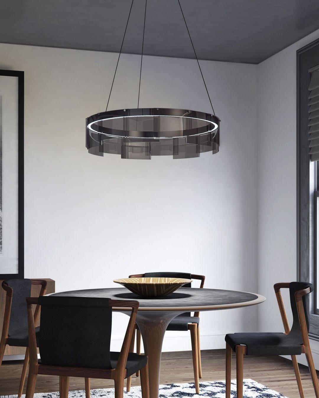 Lustre Sète en verre et métal – vue 3