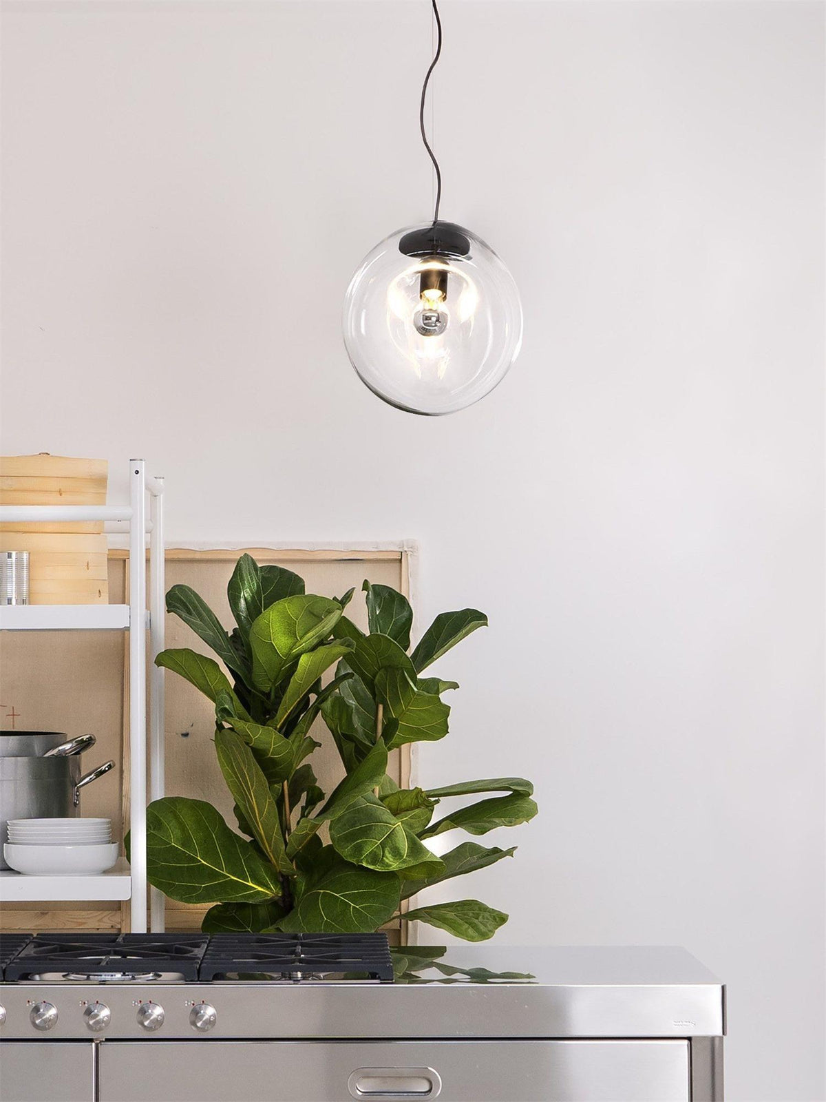 Suspension Capitaine en verre et fer – vue 25