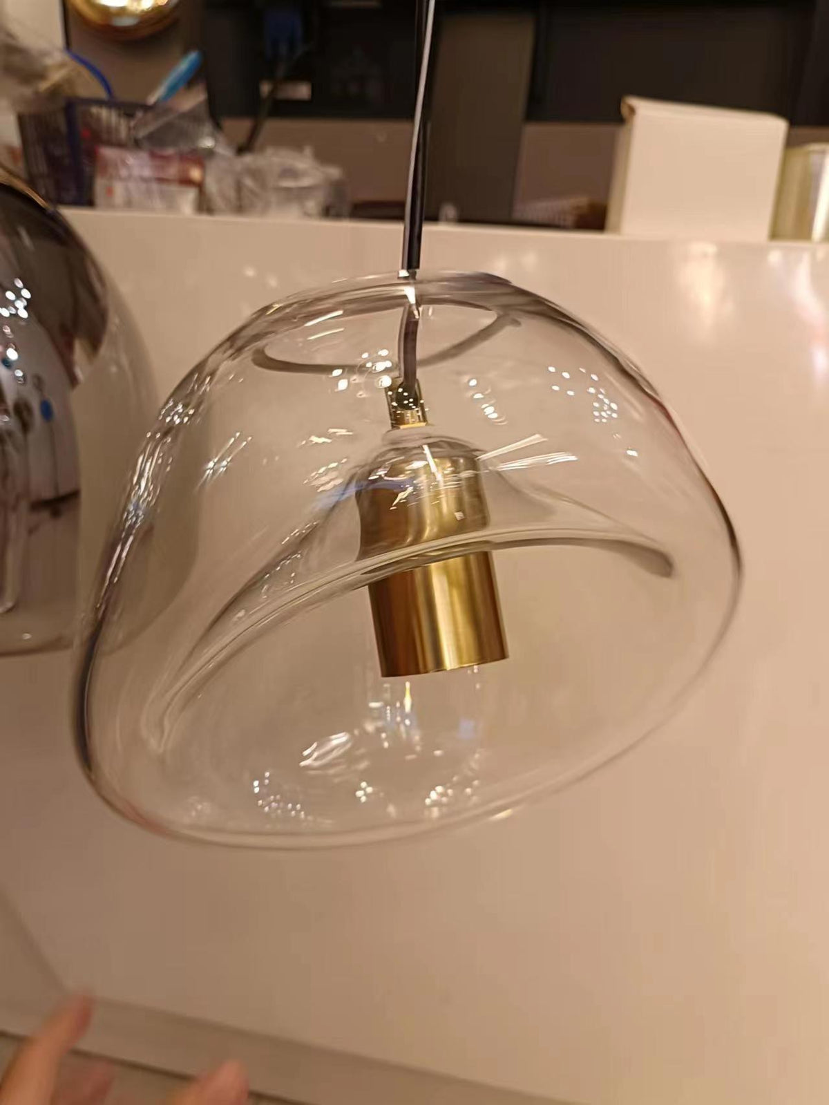 Suspension Capitaine en verre et fer – vue 27