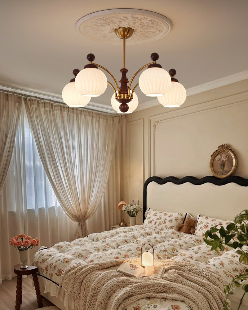 Lustre Orangerie en verre et bois – vue 9