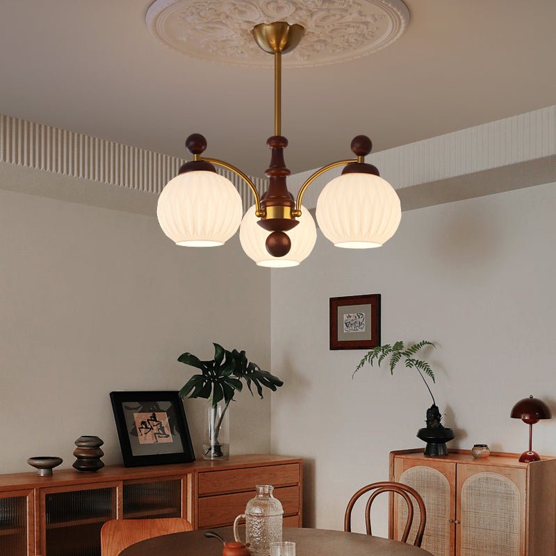 Lustre Orangerie en verre et bois – vue 11