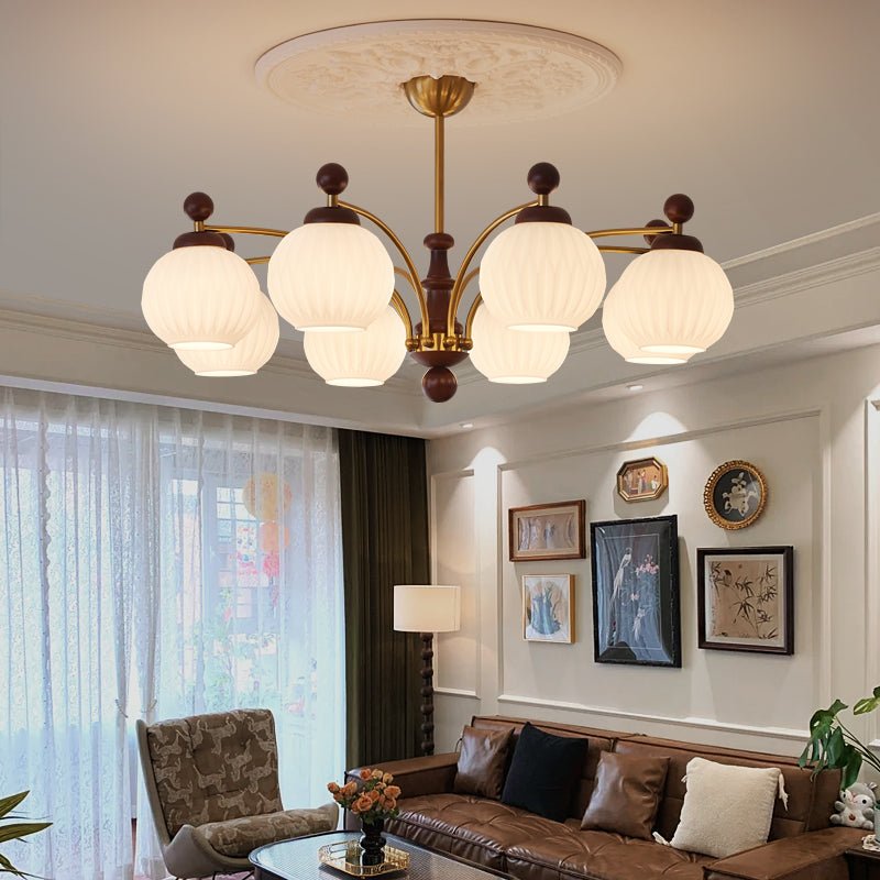 Lustre Orangerie en verre et bois – vue 12