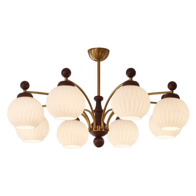 Lustre Orangerie en verre et bois – vue 2