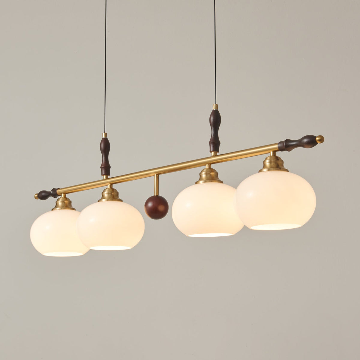 Suspension Noisette en verre et bois – vue 16