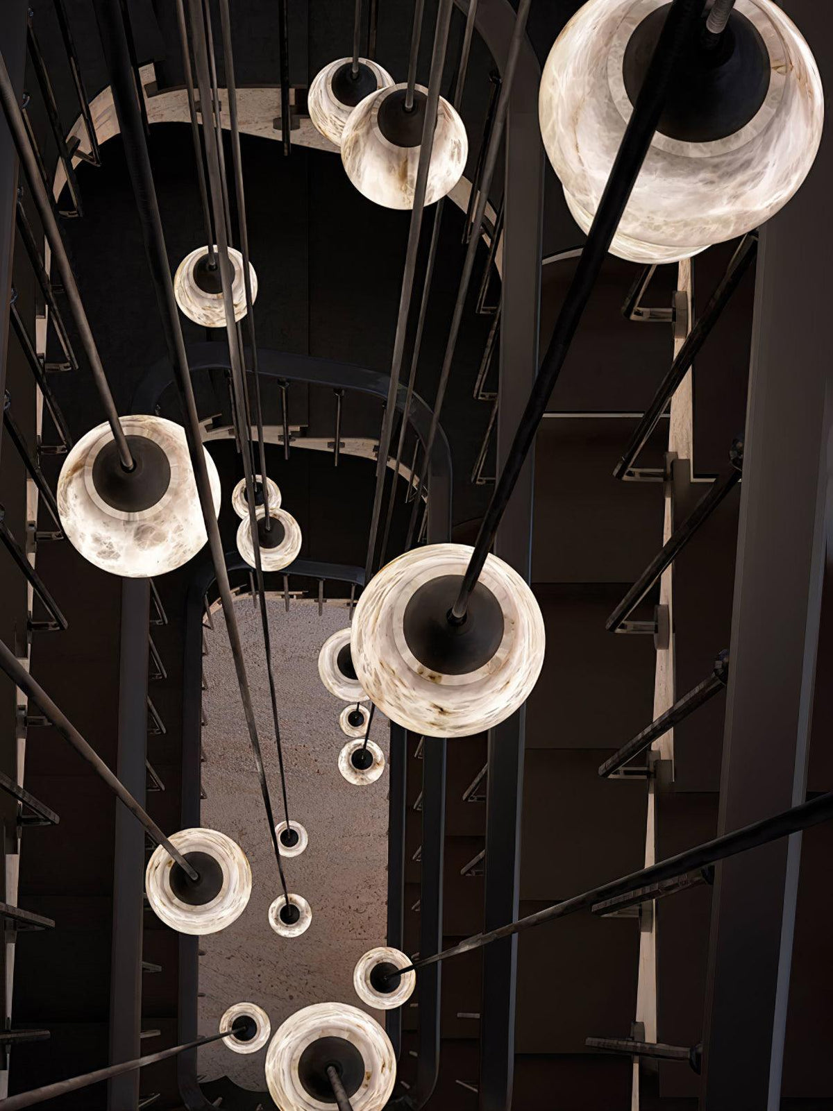 Suspension Ysé en albâtre et laiton – vue 35
