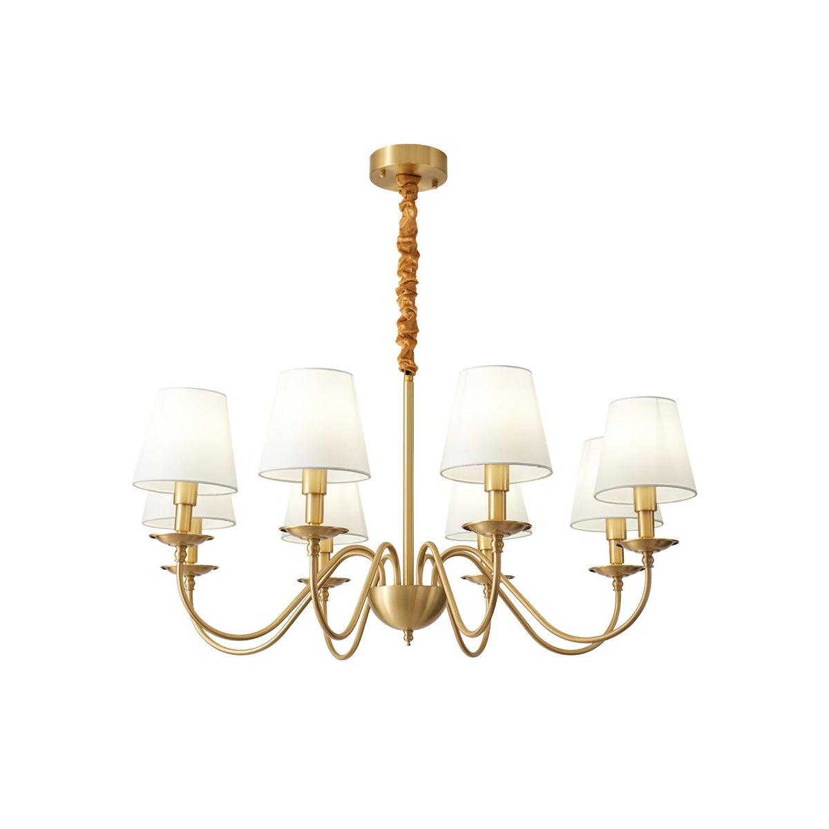 Lustre Absinthe en laiton et tissu – vue 6